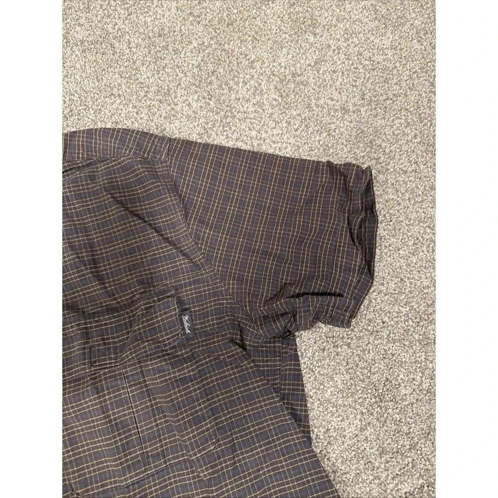 Woolrich Shirt Mens 2XL Brown Pattern Button Down Outdoor Short Sleeve (READ) - Picture 8 of 11